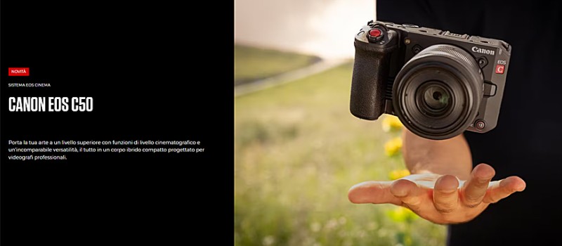 Canon presenta EOS C50: qualità cinematografica in formato compatto per videomaker professionisti