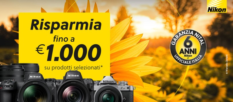 Nikon Promo Yellow Summer sconto in cassa fino al 27 luglio 2026