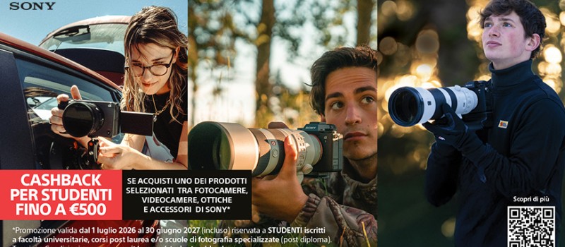 Sony cashback studenti fino al 30 giugno 2027