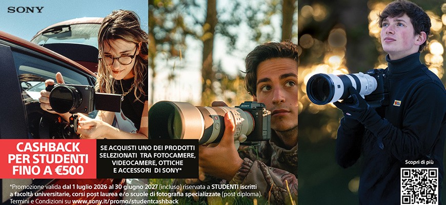 Sony cashback studenti fino al 30 giugno 2027