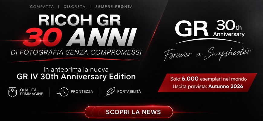 RICOH GR festeggia 30 anni di storia e presenta in anteprima la GR IV 30th Anniversary Edition