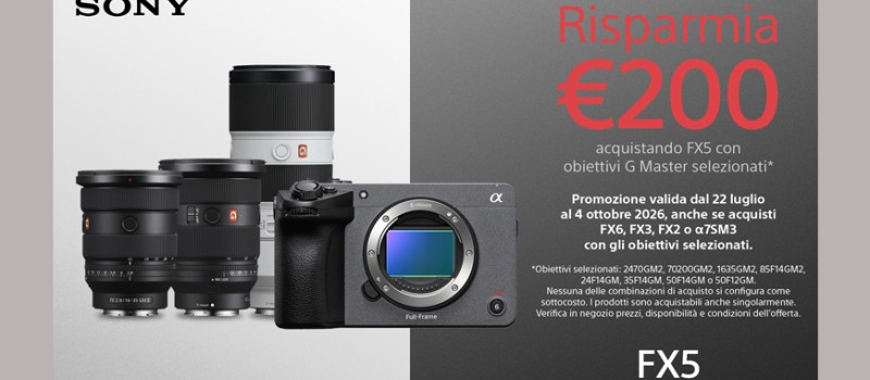 Sony Creative PRO: 200€ di sconto con ottiche G Master selezionate scade il 4 ottobre 2026