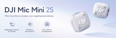 DJI Mic Mini 2S: registrazione interna e riduzione del rumore AI