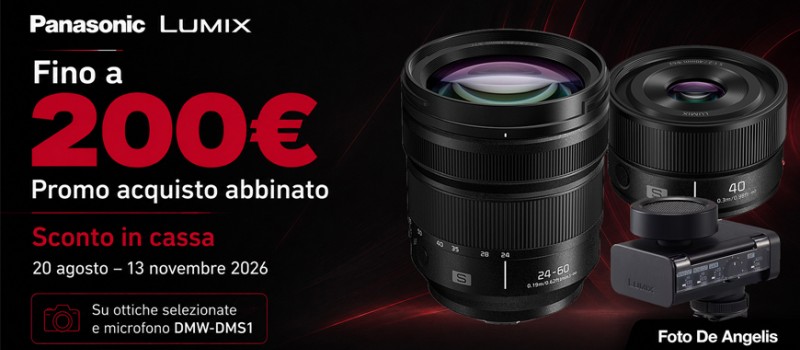 Panasonic LUMIX: acquisto combinato con sconto immediato fino a 200 €  scade il 13 novembre 2026