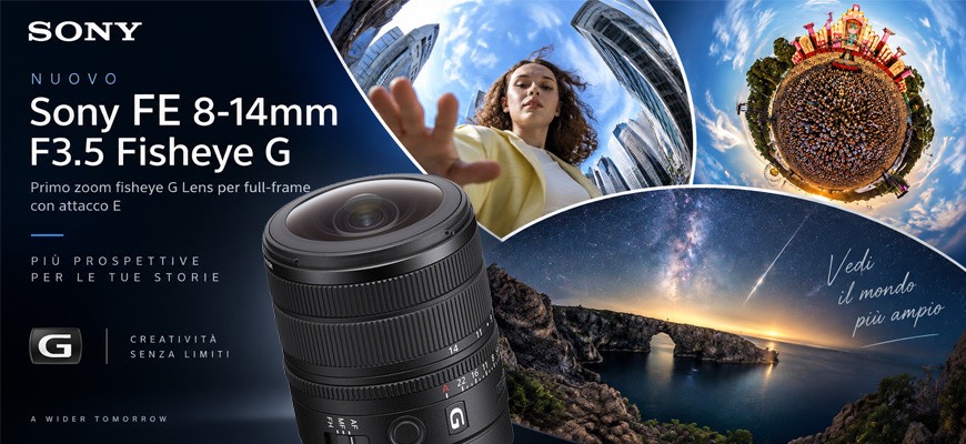 Sony amplia l’ecosistema creativo: arriva il nuovo fisheye G e due monitor per Cinema Line