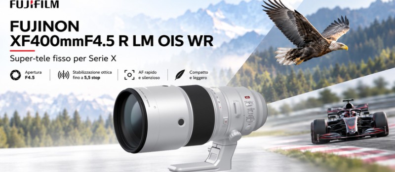 Fujifilm presenta FUJINON XF400mmF4.5 R LM OIS WR: il supertele che porta l’azione ancora più vicino