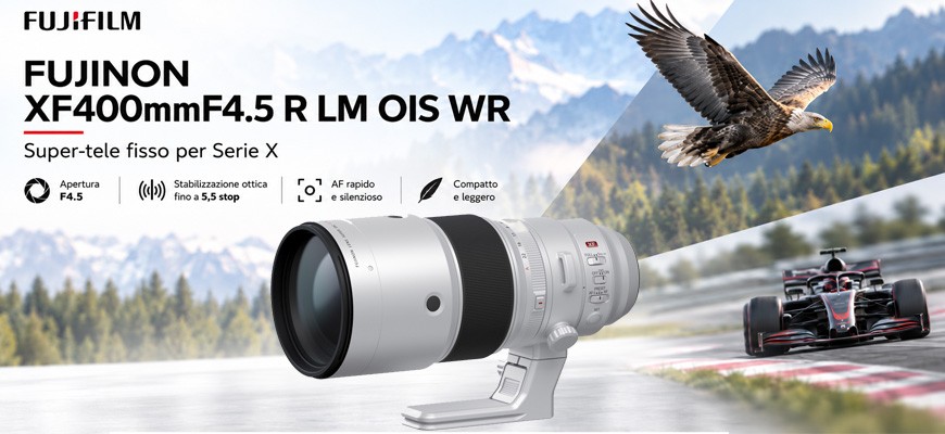 Fujifilm presenta FUJINON XF400mmF4.5 R LM OIS WR: il supertele che porta l’azione ancora più vicino