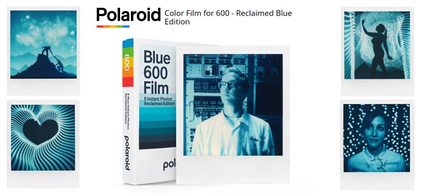 Nuova pellicola Polaroid 600 - Reclaimed Blue Edition