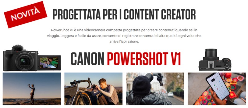 Canon presenta PowerShot V1: una camera compatta per creativi in movimento