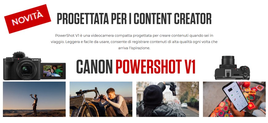 Canon presenta PowerShot V1: una camera compatta per creativi in movimento