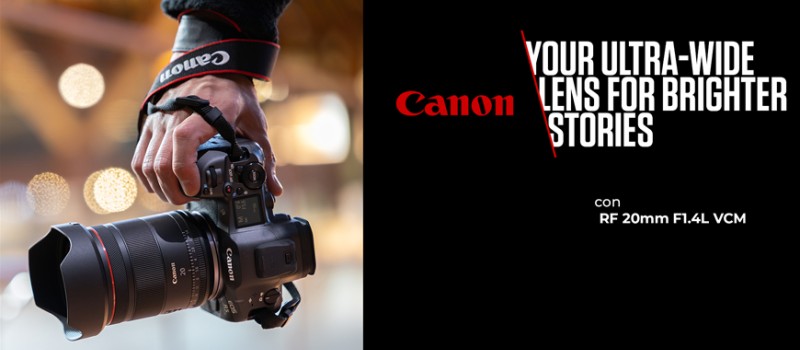 Canon annuncia il nuovo obiettivo ultragrandangolare RF 20mm F1.4L VCM: per uno storytelling più audace